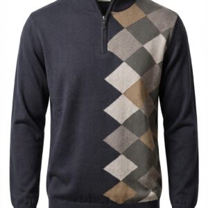 Vecco Brown / Beige Polo Neck Jersey