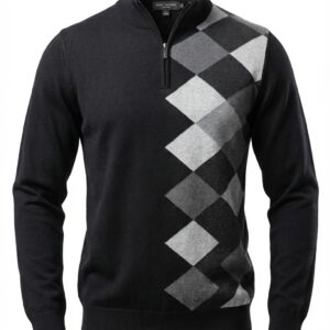 Vecco Black / Grey Polo Neck Jersey