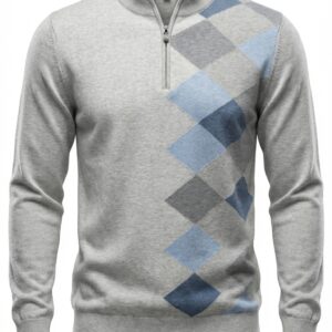 Vecco Grey / Powder Blue Diamond Pattern Jersey