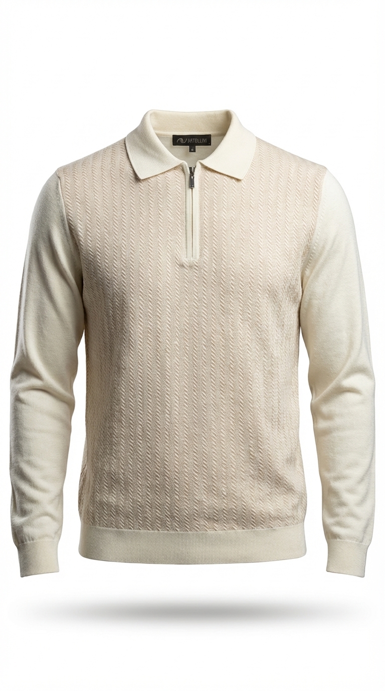 072t0011 Artollini Fawn / Cream Zip Collar Jersey