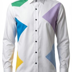 Giant White Green Lilac Shirt