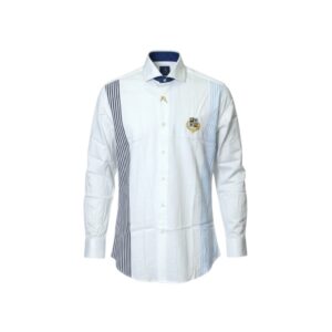 Artollini White Navy Powder Vertical Shirt