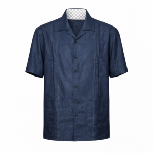 Artollini Navy Stitch Short Sleeve Cuban Shirt