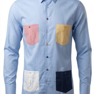 Baurotti Powder Blue Multi Colour Shirt