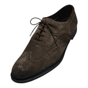 Barker Chocolate Brown Suede Brogue