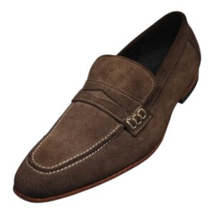 Barker Chocolate Suede Penny Loafer
