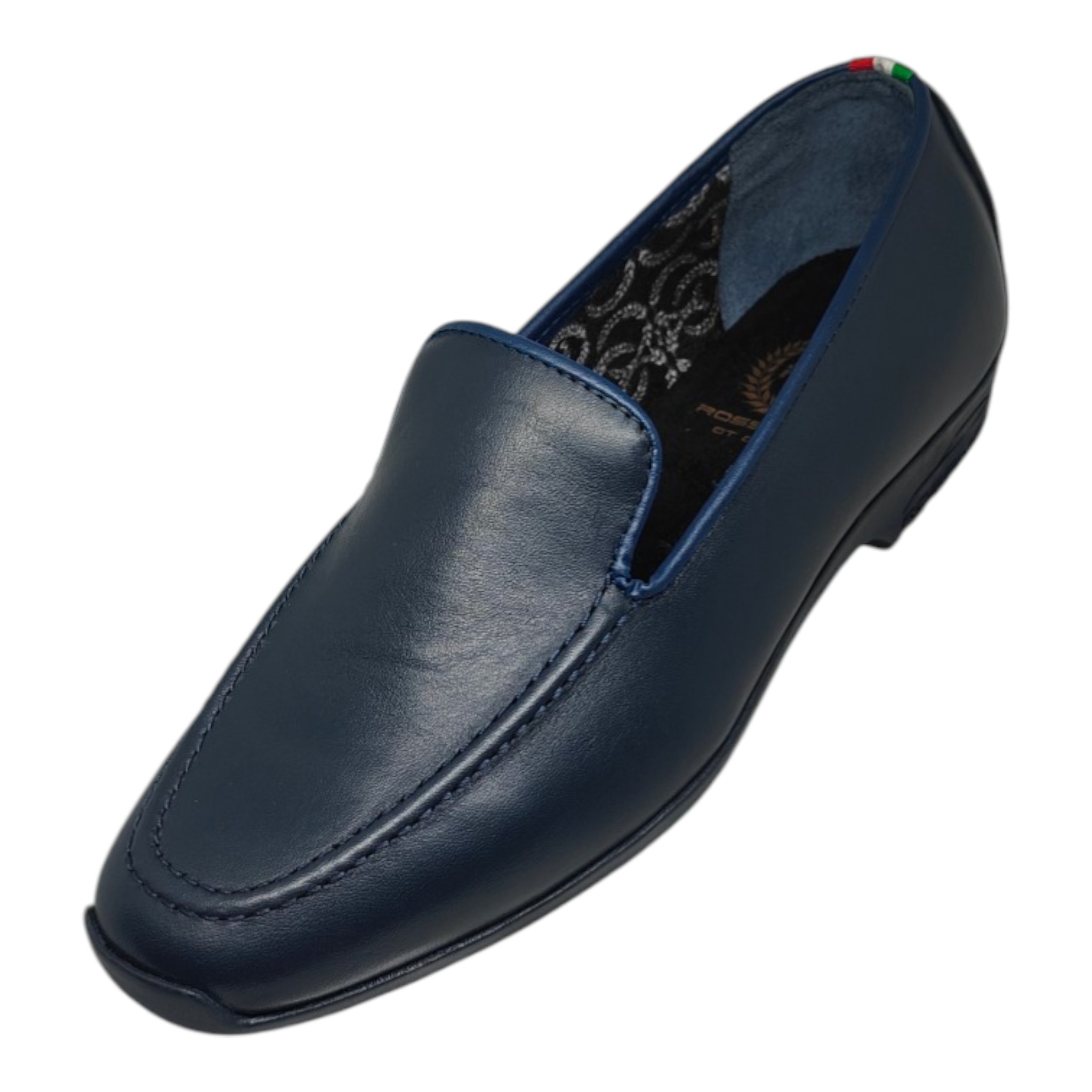 14200015 Rossimoda Navy Leather Slip-On