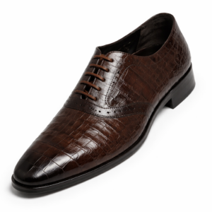 Artollini Brown Croc Brogue Lace Up