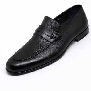 Artollini Black Buffalo Mock Loafer