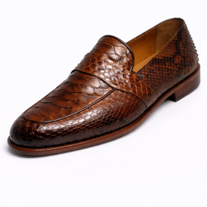 Artollini Tan Python Mock Loafer