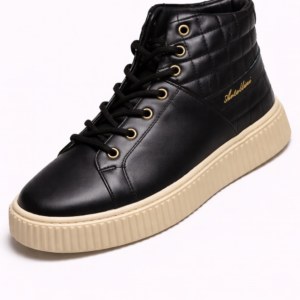 Artollini Black Quilt High Top Sneaker
