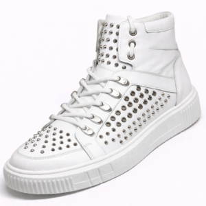 Artollini White Stud High Top Sneaker