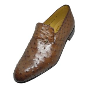Crockett & Jones Brown Ostrich Slip-On