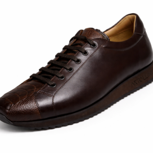 Artollini Brown Ostrich Leg Sneaker