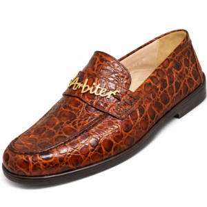 Arbiter Casual Brown Cocco Print Loafer