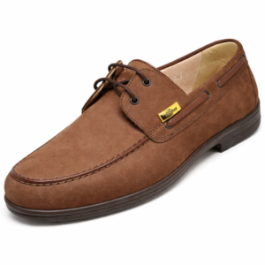 Arbiter Casual Brown Nubuck Lace-Up Loafer