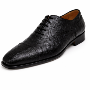 Arbiter Black Ostrich Oxford