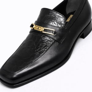 Arbiter Black Calf Print Tarty Loafer