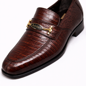 Arbiter Brown Hickory Alligator Loafer