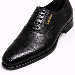 Arbiter Black Ostrich Leg Oxford